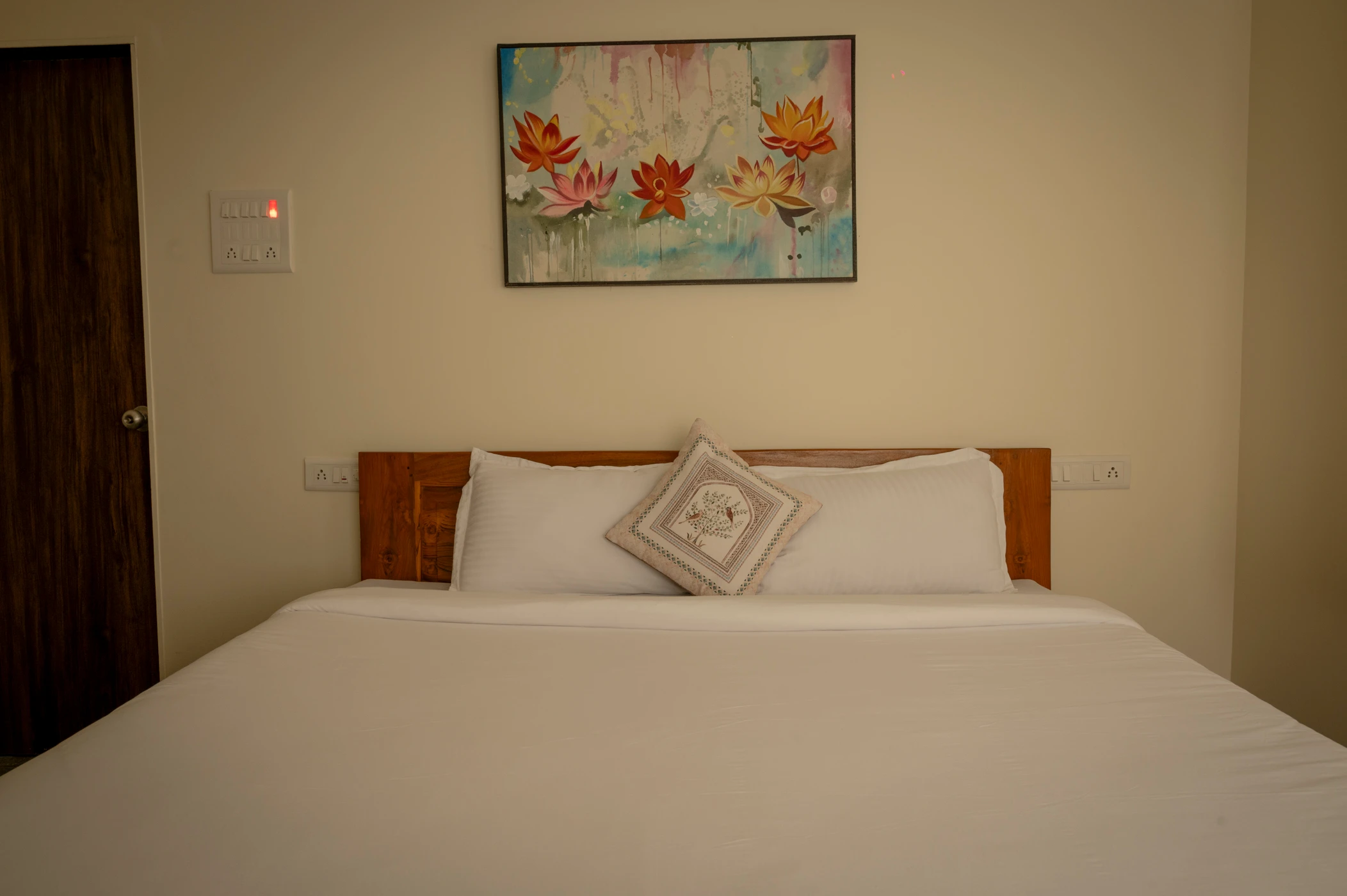 Bedroom at Kihim Corner Villa, cozy Alibaug villa stay