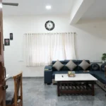 Living room entrance of Kihim Corner Villa, 4 BHK beach villa in Alibaug